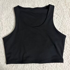 Black Sleeveless Crop Top